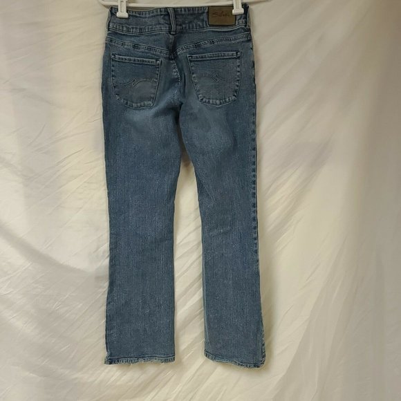 Silver Jeans Stretch DV8 Womens 27/32 Mid Rise Boot Cut Light Wash Denim Jeans - Picture 5 of 12